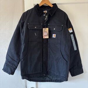 NWT Carhartt Black Full Swing Jacket Mens Small Embroidered